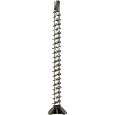 Edelstahl-Bohrschraube (A2) 4,8x38 mm mit Bohrspitze, 1 Pack = 100 Stück (1/2)