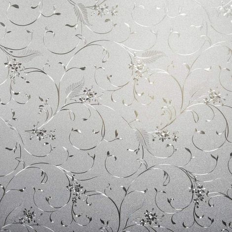 Film Para Ventana - Adhesión Electroestática Sin Pegamento - Diseño Vid Vitrificado - Protección Visual y Filtro UV - 75 x 200 cm (1/5)
