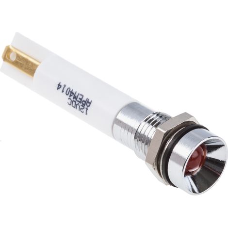 Voyant LED lumineux Orange RS PRO, dia. 6mm, 21.6 26.4V c.c., IP67 ( Prix pour 1 )