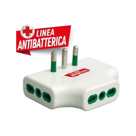 Adattatore Bianco Triplo da S17 a 3 P17/11 linea antibatterica