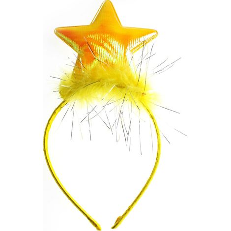 Fascia per capelli con stella dorata, 1 pezzo.