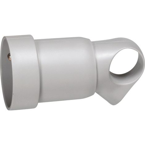 Plastiksteckdose mit Ring 2p+t 16 A weiblich grau