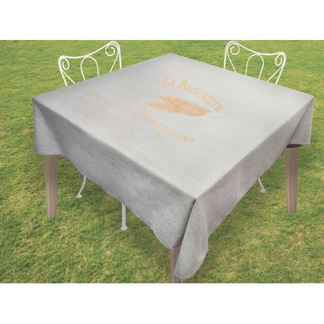 Nappe en coton carrée anti-tâches BAGUETTE, par Soleil d'ocre - 180 x 180 cm
