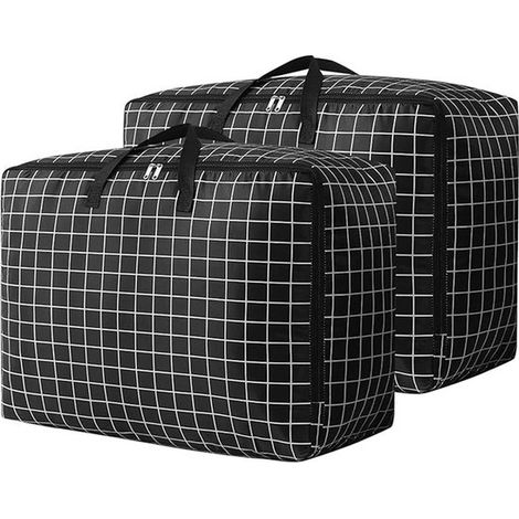 2 ensembles de grands sacs de rangement à fermeture éclair，aux vêtements et aux camping-cars (dimensions : 70 x 30 x 50 cm) (1/2)