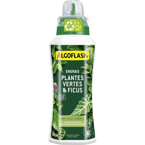 Engrais plantes vertes - ALGOFLASH - Plantes vertes & Ficus - 500 ml - UAB