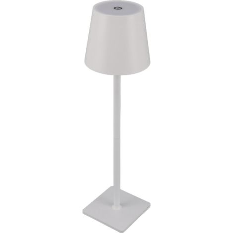 Kabellose Schreibtischlampe mit 3 Farben, dimmbar, 2000 mAh, minimalistische wiederaufladbare LED-Schreibtischlampe für Schlaf- und Wohnzimmer, Weiß (1/5)