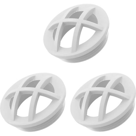 Hayward SP1026 Paquete de 3 accesorios de entrada de fibra de vidrio y vinilo para piscinas y spas, rosca macho de 3,8 cm para entradas de pared de piscinas. (1/5)