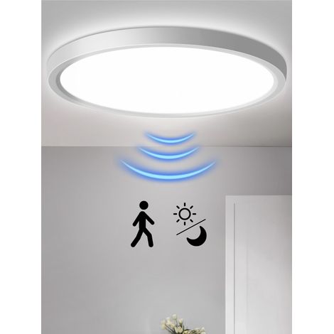 Plafonnier LED Kamina avec détecteur de mouvement et crépusculaire 18W 4000K (1/5)