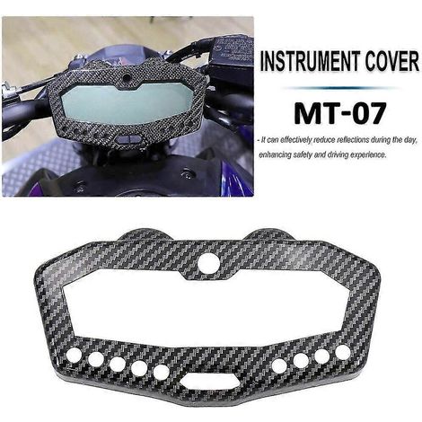Für Yamaha MT07 FZ07 2014-2020 2019 2018 2017 2015 und Tracer 700 2016-2019: Motorrad-Instrumentenabdeckung aus Kohlefaser für Tachometer (1/5)