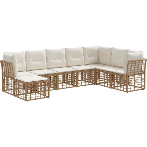Maison Exclusive - Outdoor-Sofagarnitur Natur Polyester