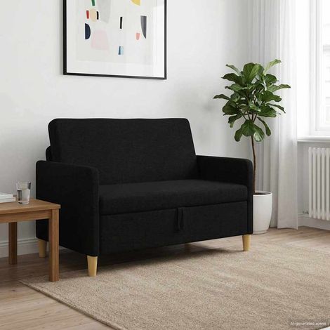 vidaXL Sofá con almacenamiento Negro 122 x 78 x 87 cm Poliéster (1/5)