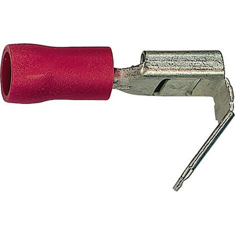 Cosse Faston avec derivation semi-isolee, 1,25 mm², 6,3 x 0,8mm Couleur rouge, emballage  :  100 pcs