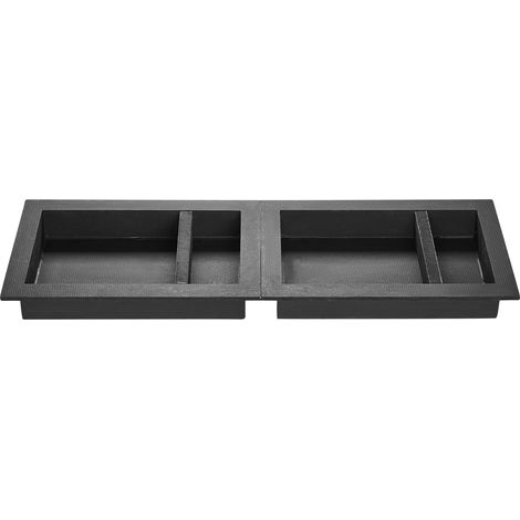 Mophorn – Niche encastrable salle de bain 40,6x61 cm – Rangement mural noir avec étagères pour savon et shampoing – Installation horizontale ou verticale