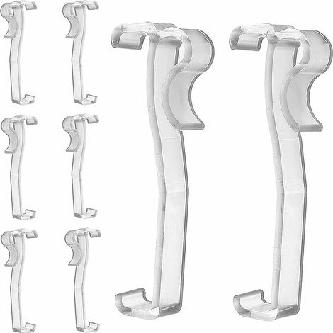 10er-Packung mit 3-Zoll-Verdeckclips für Jalousien, transparente, horizontale Jalousienhalter aus Kunststoff (1/5)