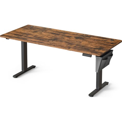 Songmics – Bureau électrique réglable en hauteur 180 x 80 cm – Fonction mémoire 4 hauteurs – Cadre acier stable – Silencieux <48 dB – Pour télétravail