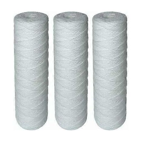 Cartouches filtrantes spiralées pour filtre à eau - Filtration des sédiments jusqu'à 25 microns - Taille standard universelle 10 pouces - Durée de vie : 1 an - Lot de (1/4)