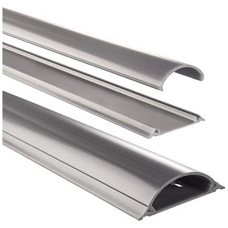 PVC Kabelkanal Halbrund 100/7/2cm Grau