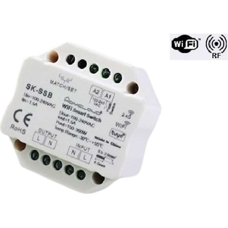 Modulo Smart Pulsante 220V AC 1CHx1.5A Wi-Fi+RF 2.4G
