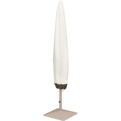 Wasserdichte und sonnenschützende Schutzhülle für Bananen-Sonnenschirme im Außenbereich, Schutzhülle für Terrassen-Sonnenschirme, beige und kaffeefarben, Schutzhülle für gerade Balkon-Sonnenschirme (M (1/3)