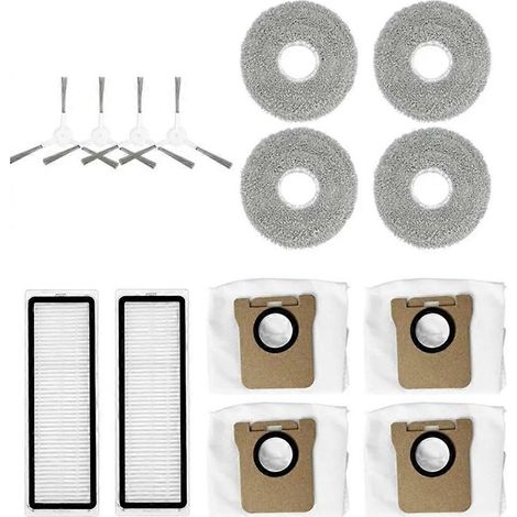 Accessoires pour aspirateur robot Xiaomi X20+/X20 Plus : sac à poussière, chiffon de nettoyage, brosse principale, filtre de rechange (1/5)
