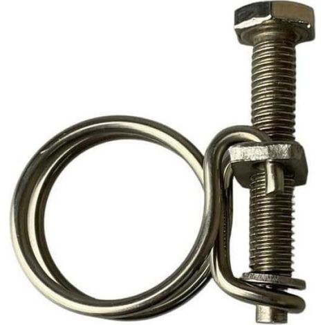 Collier De Serrage - Acier Inoxydable 304 - Double Fil - Pour Tuyau Flexible Bassin Et Pompe À Filtre - Diamètre 38 À 44 Mm - Lot De 10 (1/3)