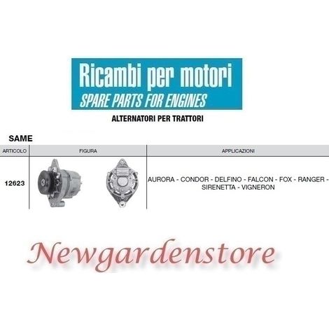 Alternador 12623 MISMO motor de tractor AURORA CONDOR DELFINO 14volt 33 amperios