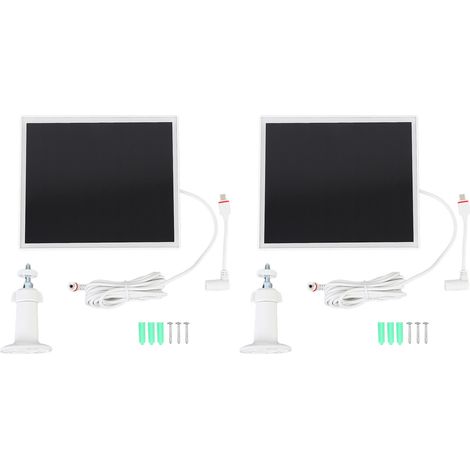 Ortviai Panneaux Solaires pour Caméras de Sécurité 6 W, 2 Pièces, Silicium Monocristallin, Étanchéité IP66, Câble 3 m (1/5)