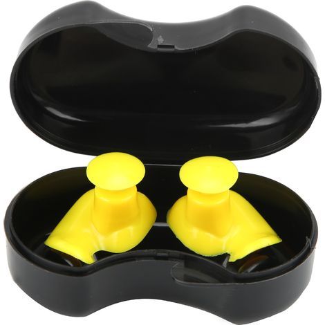 Bouchons d'oreilles spiralés en silicone étanches et anti-poussière pour enfants et adultes, accessoire de natation (jaune) (1/5)