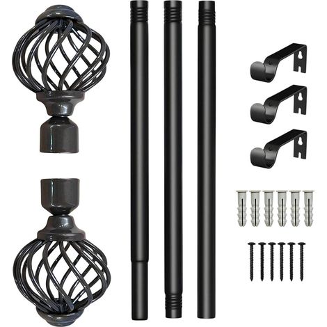 Barres À Rideaux Tringle à tenture réglable 76-229 cm Fournitures maison Tringle à rideaux télescopique Idéale pour dortoir, hôtel, chambre, salle de bains, salon, garde-robe et placard (1/5)