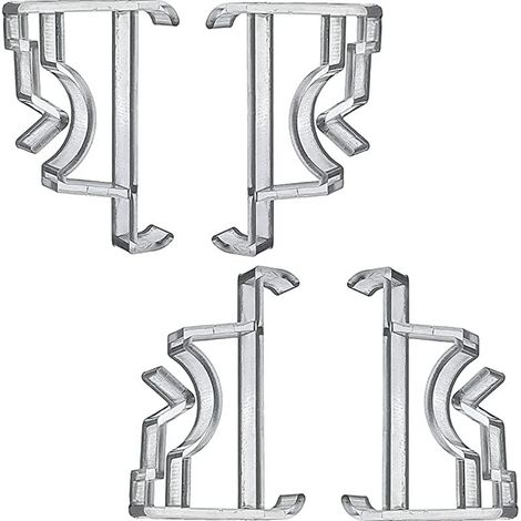 BEBUSINGOTO Volant-Clips, 5,1 cm, transparenter Kunststoff, für Fenster, Volant-Clips aus Kunstholz und Holz, für horizontale Jalousien, Volant-Halter, 20 Stück (1/4)