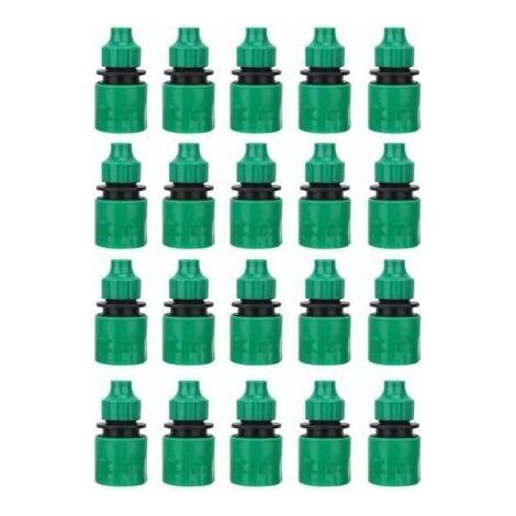 20 Pieces Water Connectors, 4/7 Quick Connect Hose Connector Gardening Irrigation Water Pipe Connector Watering Device Fittings (1/5)