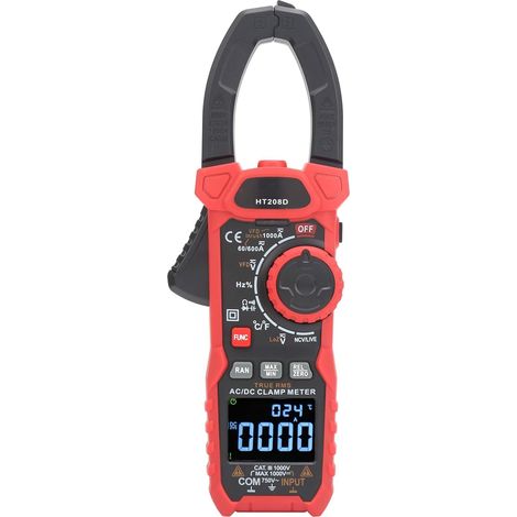6-Zoll-Klemmmultimeter000-Counts-AC/DC-Spannungstester, ideal für Motorleistungstests, großes LCD-Display (HT208D) (1/4)