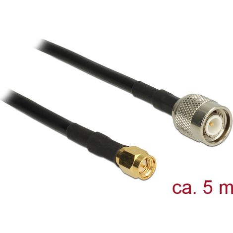 Hf antennenkabel tnc stecker  sma stecker rg-58 c/u 5 m delock