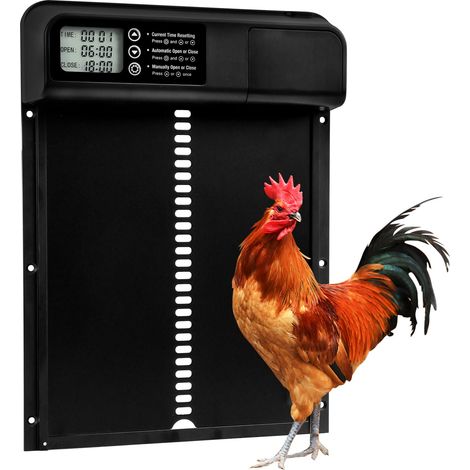 Porte Automatique Poulailler avec Minuterie, Porte Poulailler Automatique Design Anti-pincement avec Écran LED, Porte Poulailler en Aluminium Fonctionne à Piles (Mise à Jour 3.0) (1/5)