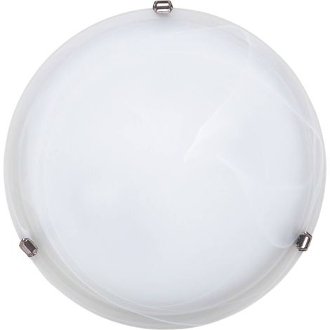 Plafonnier Rabalux Alabastro 40 cm verre E27 x2 blanc (1/2)