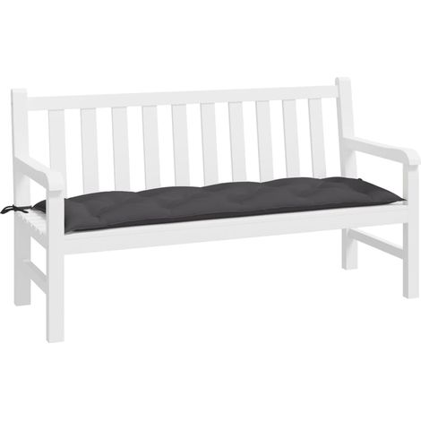 INLIFE Coussin de banc de jardin Tissu Anthracite 150x50x7 cm (1/5)