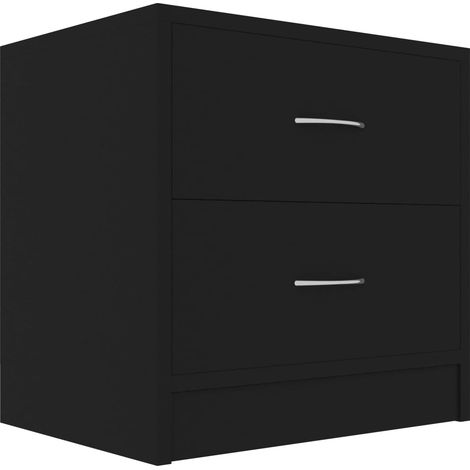 Maison Exclusive - Nachttisch Schwarz 40x30x40 cm Holzwerkstoff