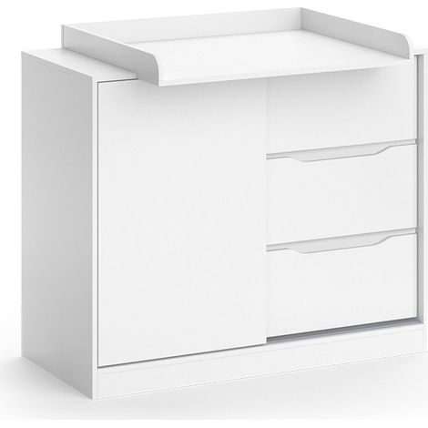 Cómoda cambiador Ruben, Blanco, 113 x 93 cm con cambiador, Vicco (1/5)