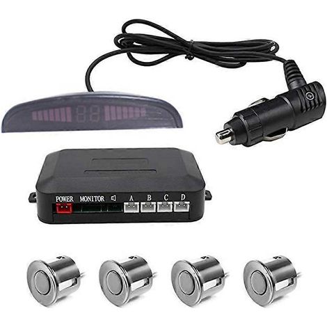 Kit de sistema de sensores de estacionamiento para coche con pantalla LED de asistencia de marcha atrás y radar. (1/5)