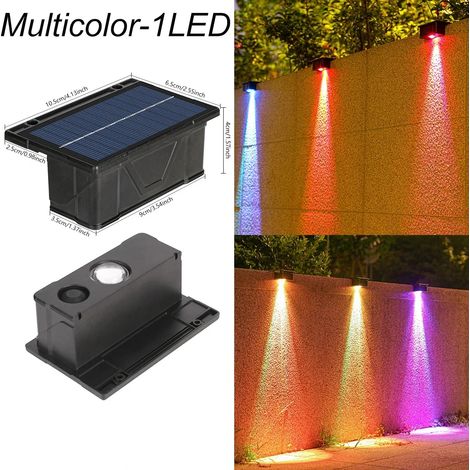 (2 spots LED RGB) Lampes solaires de sol étanches pour jardin et allée, à encastrer dans le sol (1/5)