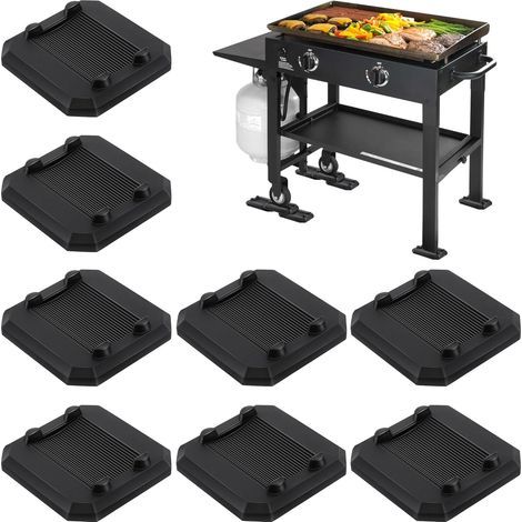 Kit de cales de nivellement pour plaque de cuisson Blackstone – 8 cales de nivellement en caoutchouc réglables pour une cuisson uniforme (1/2)