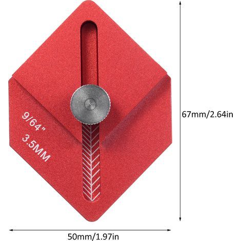 Regla de medición para carpintería, herramienta de acabado para ensamblaje, herramienta multifuncional para medir y marcar pequeñas desviaciones, regla de marcado mecanizada por CNC. (1/5)