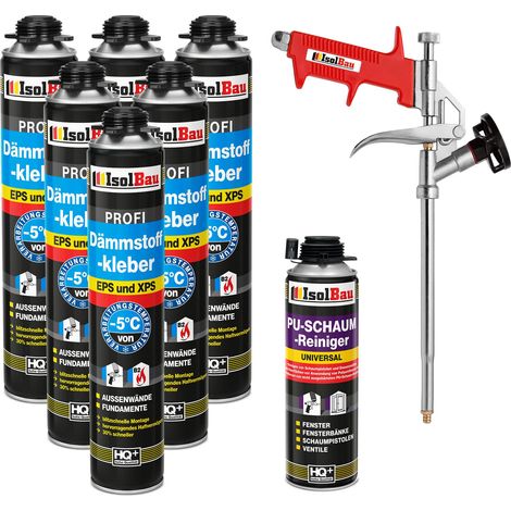 Dämmstoffkleber 750ml PU-Klebeschaum Perimeterkleber PU-Reiniger Schaumpistole