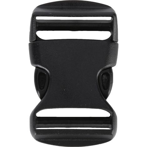5Pcs Boucle à Libération Rapide en Plastique Réglable Double pour Sac à Dos - Remplacement DIY Artisanat - Sangle Noire 32mm (1/5)