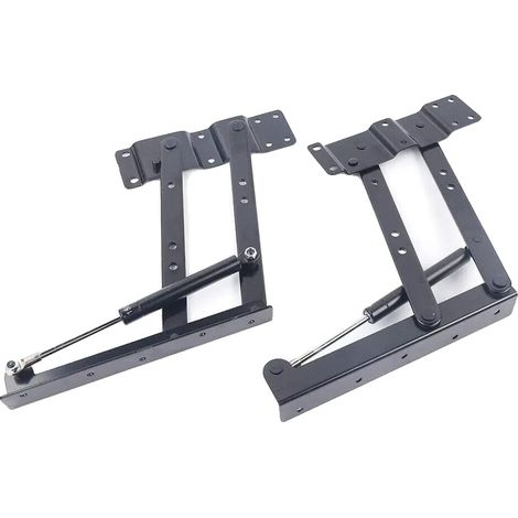 Support de levage de table basse pneumatique, capacité de 100 lbs, design ajustable, noir (1/2)