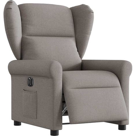 Relaxsessel Elektrisch Taupe Stoff