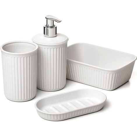 Ensemble 4 Pièces Salle de Bain Baobab en Plastique, sans BPA (1/3)