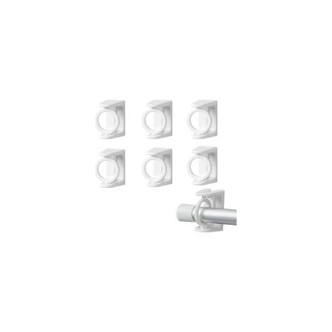 6 Pièces Support Tringle sans Percage Crochet Accroche Rideau sans Percage Barre de Percage Accroche Rideau Convient à Toutes Les Surfaces Lisses et Planes (1/5)