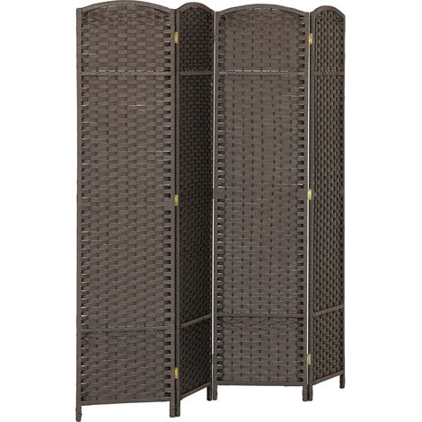Separador de ambientes, configuración ajustable, diseño contemporáneo, marrón. (1/2)