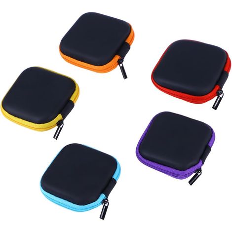 Étui de Transport pour Écouteurs en Eva Rigide Fermeture Éclair, Boîte Compacte et Légère pour Rangement Sécurisé et Portable Couleur (1/5)